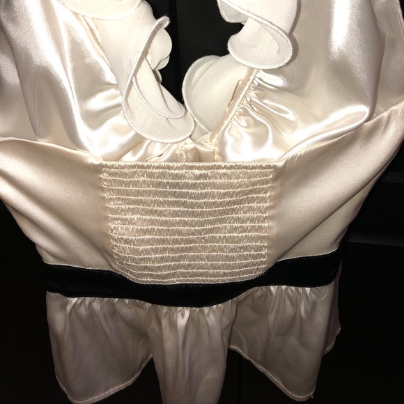 *Bebe Ivory silk halter blouse* - Picture 3 of 4